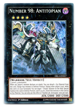 Number 98: Antitopian - DRL3-EN027 - Secret Rare - 1st Edition Yugioh - Image 1