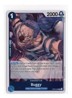Buggy OP02-058 R Foil One Piece Paramount War NM - Image 1