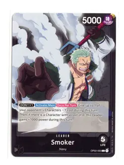 Smoker (093) OP02-093 L Normal One Piece Paramount War NM - Image 1