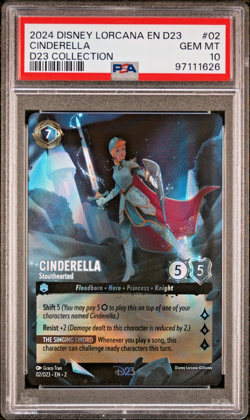 Disney Lorcana - Cinderella - Stouthearted - 2024 D23 Promos #2 - PSA 10 - Image 1