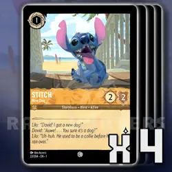 Stitch New Dog 022/204 x4 First Chapter Disney Lorcana - Image 1