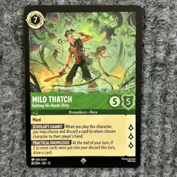 Disney Lorcana Wilds Unknown Milo Thatch 82/204 Super Rare - Image 1