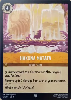 27/204 HAKUNA MATATA THE FIRST CHAPTER COMMON DISNEY LORCANA CARD - Image 1