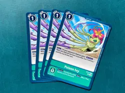 Poison Ivy BT14-095 Playset Blast Ace Digimon Card Game x4 - Image 1
