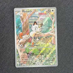 Meowth 106/094 ME02: Phantasmal Flames Illustration Rare Pokemon Card NM - Image 1