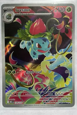 Pokemon TCG MEG Holo Full Art 3-Card Lot Bulbasaur/Ivysaur/Mega Venusaur ex - Image 3