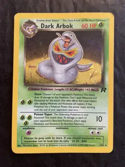 Pokemon TCG - Dark Arbok 2/82 Team Rocket Set Holo Card - Great Condition - Image 1
