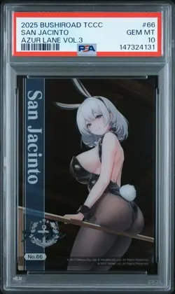 2025 BUSHIROAD TRADING CARD CLEAR AZUR LANE VOL.3 SAN JACINTO PSA 10 - Image 1