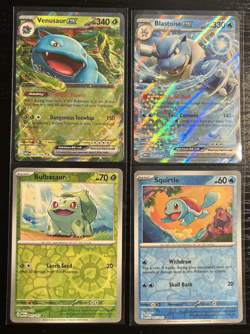 Pokemon 151 Blooming Waters Promos Blastoise/Venusaur/Squirtle/Bulbasaur-4 Cards - Image 1