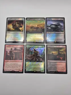 Fallout PIP Cards: Tireless Tracker Surge, Crush Contraband Foil, Lands MTG Lot - Image 1