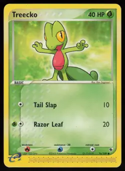E-Reader Treecko - 76/109 Ruby and Sapphire Ken Sugimori Pokemon TCG Card - Image 1