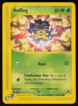E-Reader Koffing 114/165 Expedition Pokemon TCG Card - Image 1