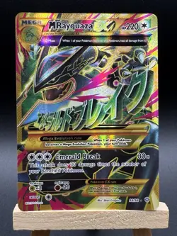 Pokemon TCG M Rayquaza EX Shiny Full Art Holo Card XY-Ancient Origins 98/98 - Image 1