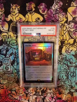 Pip-Boy 3000 Foil MTG Fallout PSA 8 - Image 1