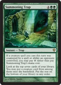 MTG Summoning Trap - Foil, Zendikar, Moderately Played, English - Image 1