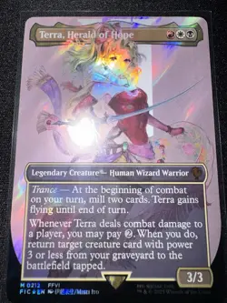 MTG Terra, Herald of Hope (Borderless) (Surge Foil) Commander: Final Fantasy NM - Image 2