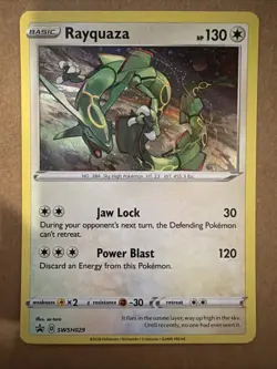 Rayquaza SWSH029 Sword & Shield Promo Holo Pokemon Card - Image 1
