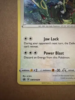 Rayquaza SWSH029 Sword & Shield Promo Holo Pokemon Card - Image 3
