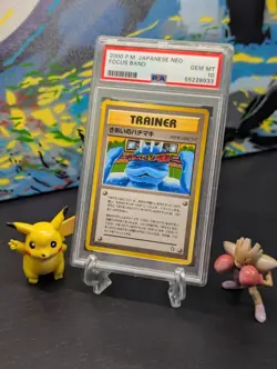 Pokemon 2000 ⛩ 🧣 JPN Focus Band Neo Gold Silver New World 🥊 PSA 10 Low Pop 💥 - Image 1