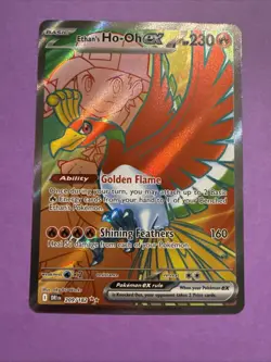 ETHAN'S HO-OH EX 209/182 ULTRA RARE DESTINED RIVALS POKEMON NEAR MINT - Image 2