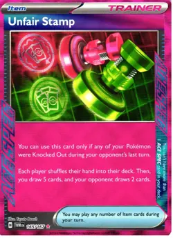 Unfair Stamp 165/167 ACE SPEC Rare Twilight Masquerade Pokemon Near Mint - Image 1