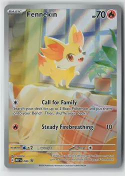 Pokemon Fennekin #080 ME: Mega Evolution Promo Near Mint or Better - Image 1