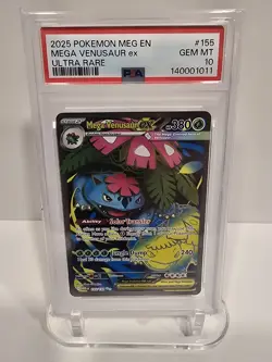 PSA 10 2025 POKEMON MEG EN-MEGA EVOLUTION | ULTRA RARE MEGA VENUSAUR EX 155 - Image 1