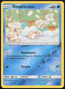 Carte Pokemon Goupix d'Alola 30/156 REVERSE Ultra-Prisme Francais - Image 1
