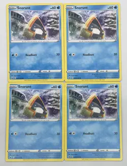 POKEMON TCG Chilling Reign SNORUNT x4 4x Common Playset #035/198 Pack Fresh NM! - Image 1