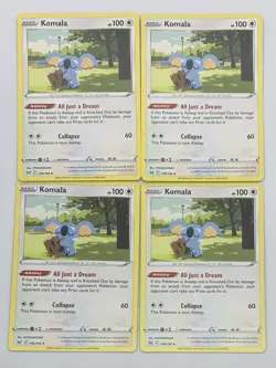 POKEMON TCG LOST ORIGIN Komala x4 4x Uncommon Playset #149/196 Pack Fresh NM! - Image 1