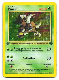 Pinsir 9/64 Holo Rare Jungle Pokemon 1st Edition HP - Image 1
