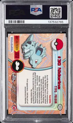 2000 TOPPS CHROME POKEMON T.V. #30 NIDORINA PSA 10 - Image 2