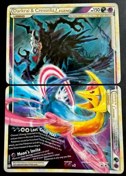 Pokemon Triumphant Darkrai & Cresselia Legend Top Bottom 99/102 & 100/102 LP 🌀 - Image 1