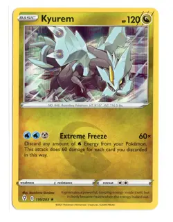 Kyurem 116/203 Holo Rare Holo SWSH07: Evolving Skies Pokemon LP - Image 1