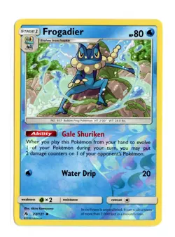 Frogadier 23/131 Uncommon Reverse Holo SM - Forbidden Light Pokemon LP - Image 1