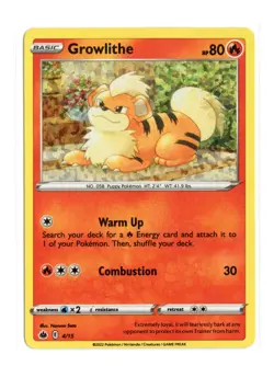 Growlithe 4/15 Promo Holo McDonald's Promos 2022 Pokemon LP - Image 1