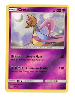 Cresselia 87/236 Uncommon Reverse Holo SM - Unified Minds Pokemon LP - Image 1