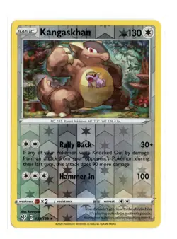 Kangaskhan 133/189 Rare Reverse Holo SWSH03: Darkness Ablaze Pokemon LP - Image 1