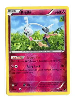 Klefki 73/111 Uncommon Reverse Holo XY - Furious Fists Pokemon LP - Image 1