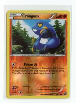 Croagunk 58/114 Common Reverse Holo XY - Steam Siege Pokemon LP - Image 1