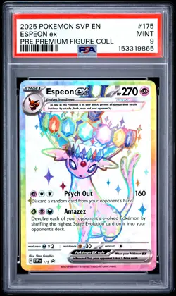 2025 POKEMON SVP EN-SV BLACK STAR PROMO #175 ESPEON EX PSA 9 - Image 1