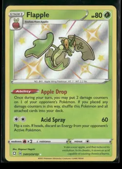 Flapple SV013/SV122 Shiny Rare Shining Fates Shiny Vault NM/M Pokemon - Image 1
