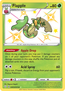 Flapple SV013/SV122 Shiny Rare Shining Fates Shiny Vault NM/M Pokemon - Image 4