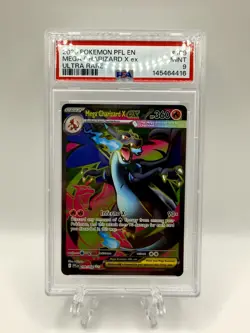 Mega Charizard X EX #109/094 Ultra Rare Phantasmal Flames Pokemon 2025 PSA 9 - Image 1