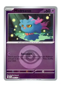 Misdreavus Energy Symbol Pattern 085/217 C Reverse Holo Ascended Heroes Pokemon - Image 1