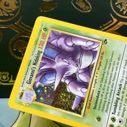 Giovanni's Nidoking 7/132 Holo Rare Gym Challenge Pokemon Holo SWIRL LP - Image 3