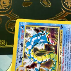 Misty's Gyarados 13/132 Holo Rare Gym Challenge Pokemon Holo SWIRL LP + NM - - Image 3