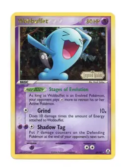 Wobbuffet 28/92 Rare Reverse Holo Legend Maker Pokemon HP - Image 1