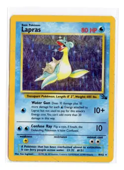 Lapras (10) 10/62 Rare Holo Fossil Unlimited Pokemon HP - Image 1