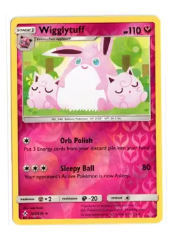 Wigglytuff 135/214 Rare Reverse Holo SM - Unbroken Bonds Pokemon LP - Image 1